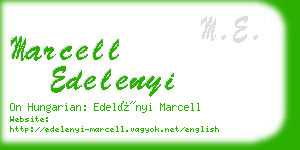 marcell edelenyi business card